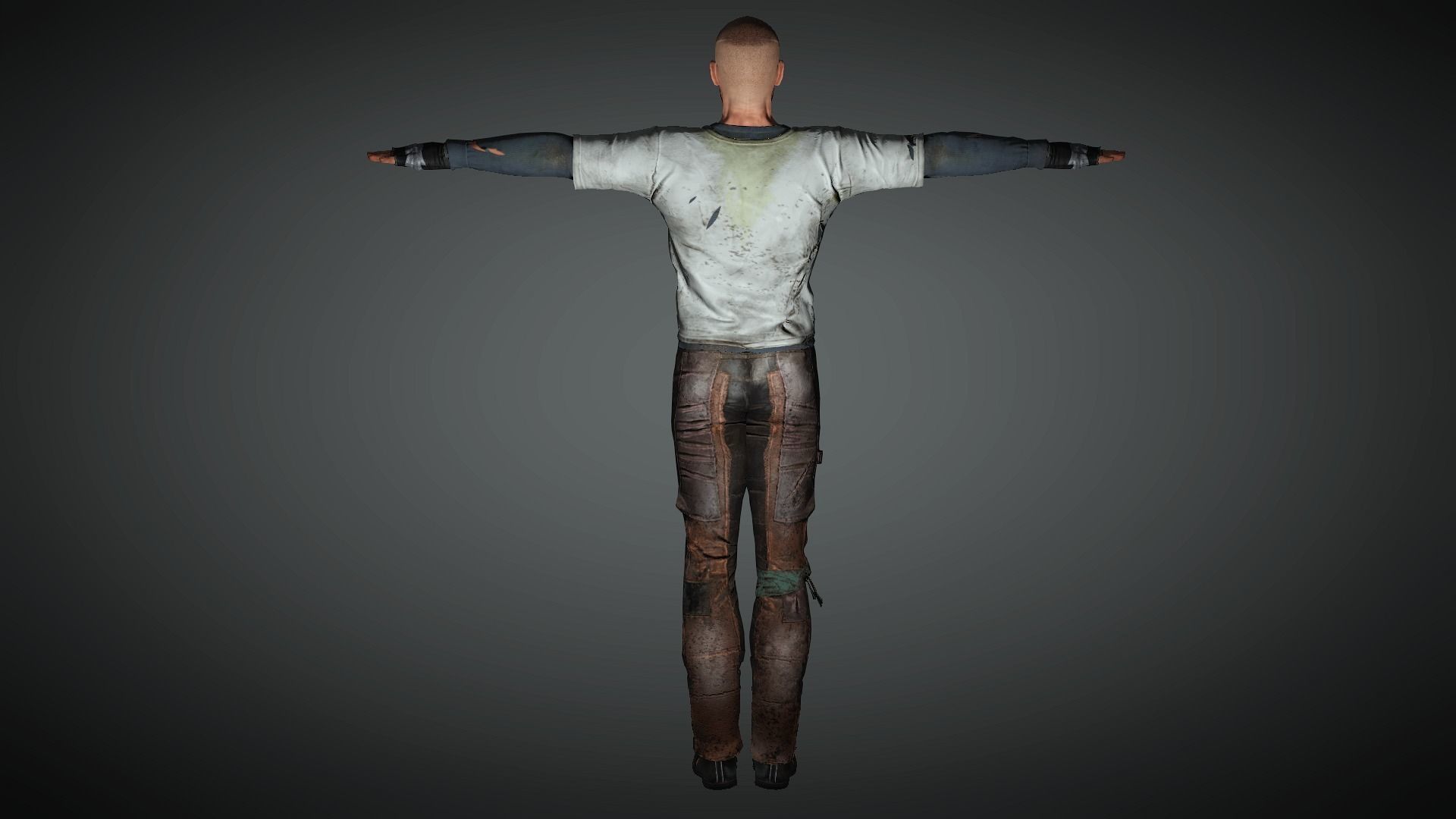 AAA Apocalypse Male Character 10 Low-poly 3D model_12
