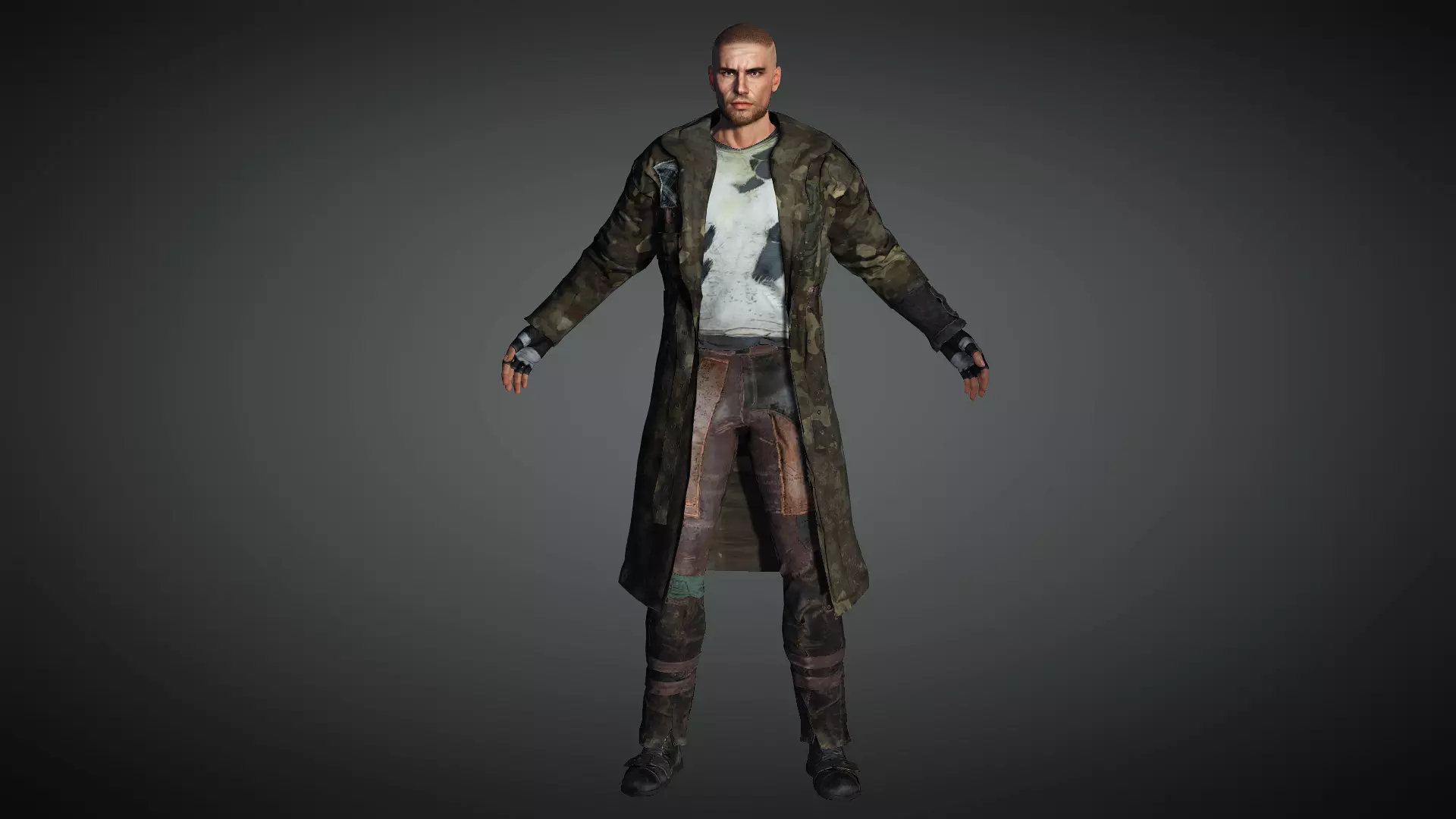 AAA Apocalypse Male Character 10 Low-poly 3D model_0