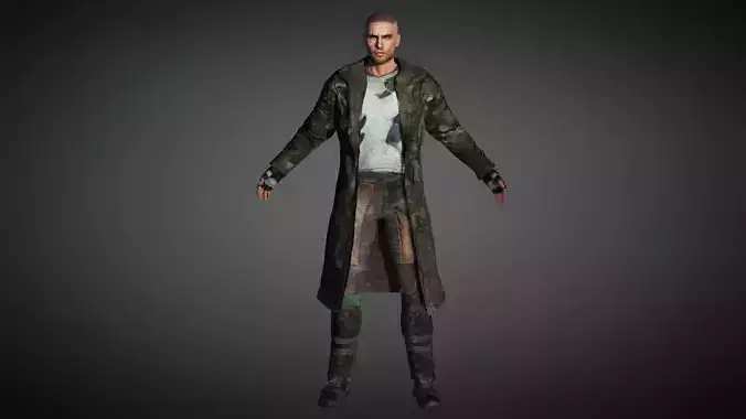 AAA Apocalypse Male Character 10 Low-poly 3D model