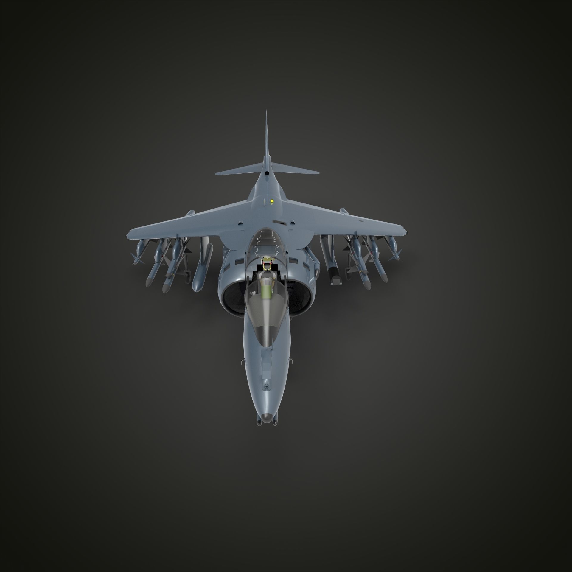 harrier jet fighter 3D model_8