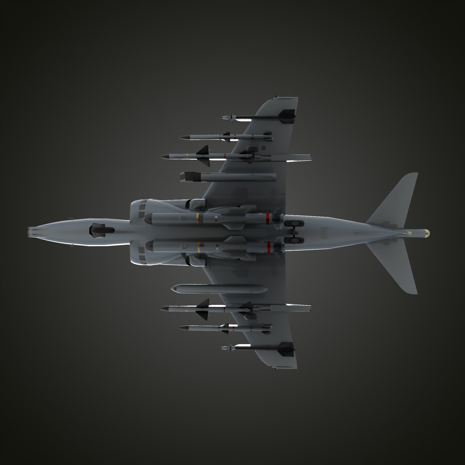 harrier jet fighter 3D model_6