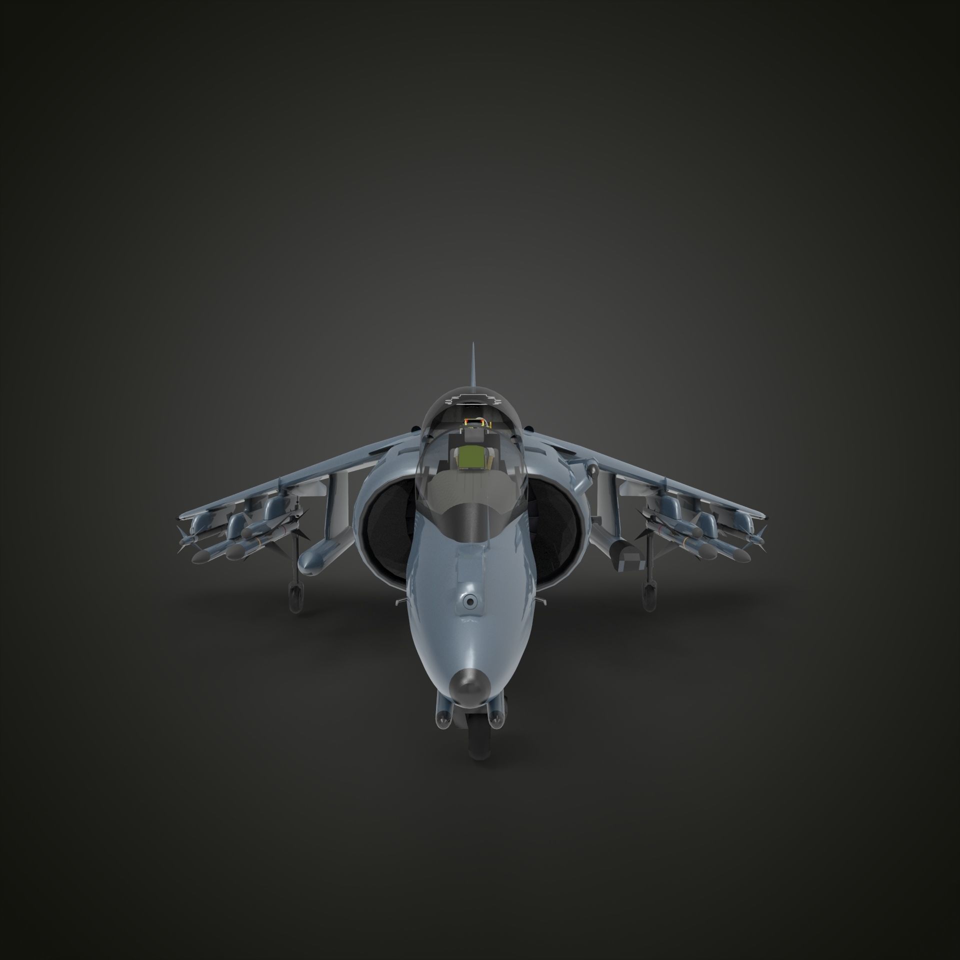 harrier jet fighter 3D model_3