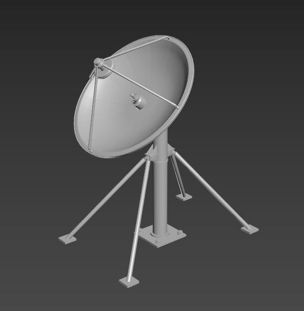 machine satellite dish free 3D model 3D printable | CGTrader