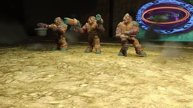 Hard  Workers Dwarves 3D printing ready 3D print model