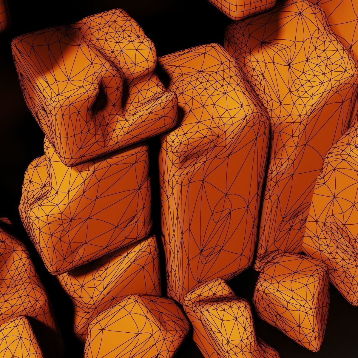 Stone block smooth decor  n1 3D model_14