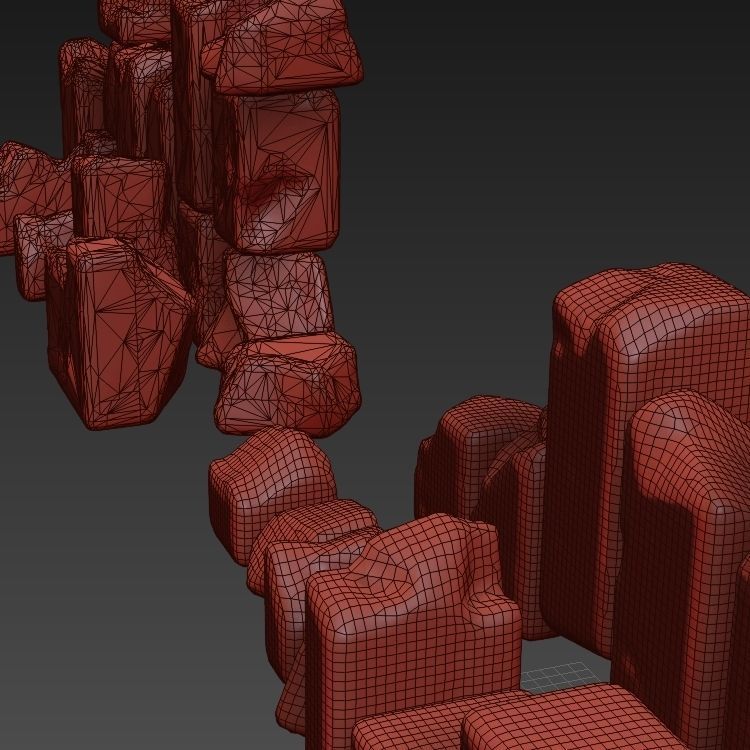 Stone block smooth decor  n1 3D model_16