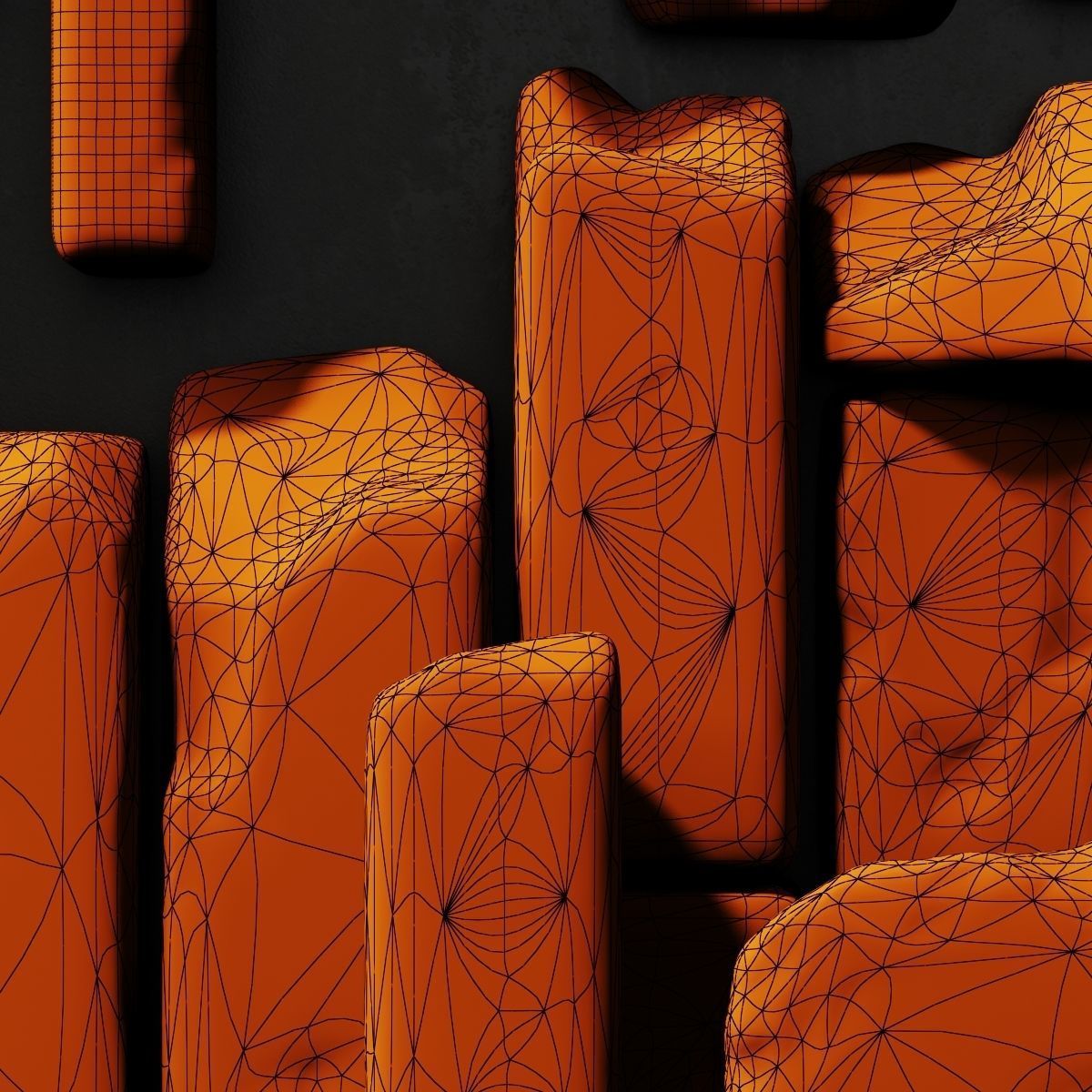 Stone block smooth decor  n1 3D model_15