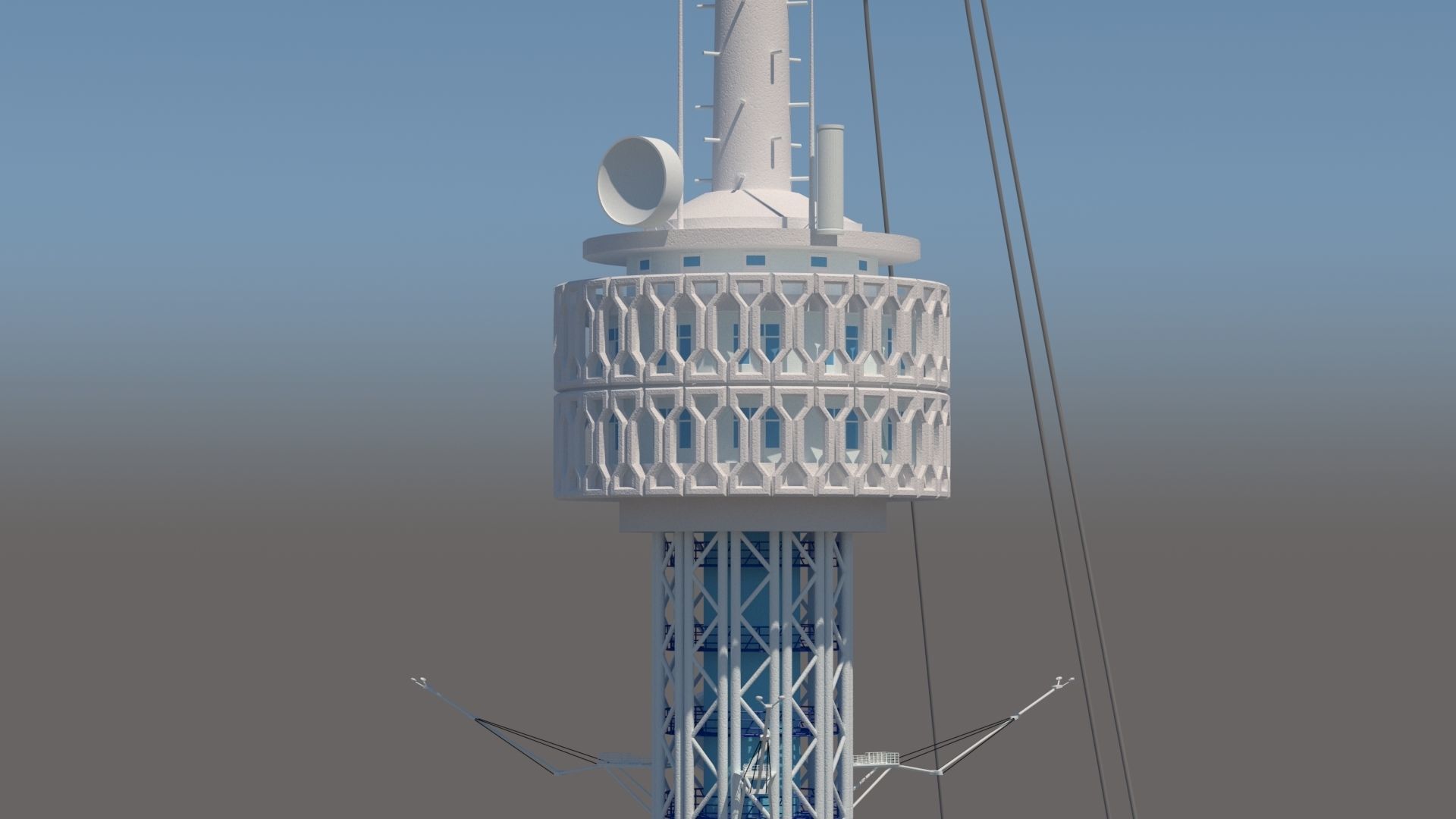 Tashkent TV Tower 3D model_3