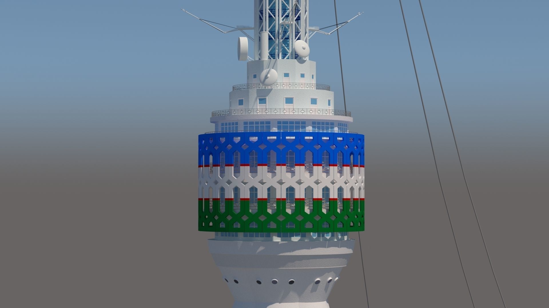 Tashkent TV Tower 3D model_2