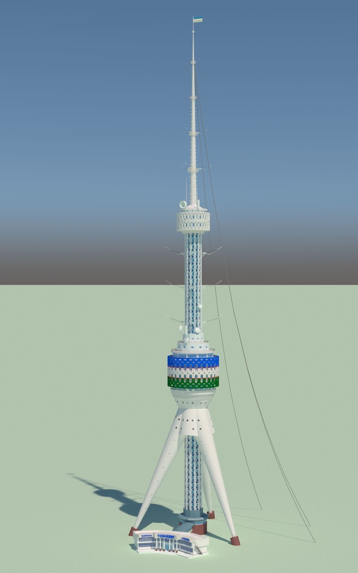 Tashkent TV Tower 3D model_1