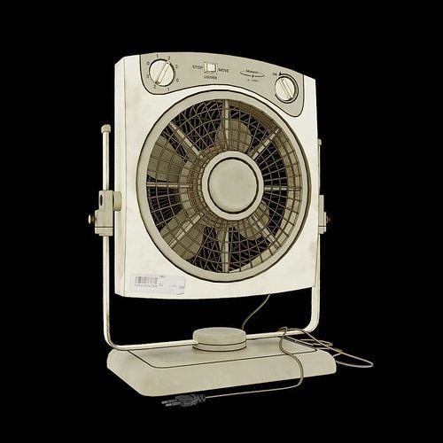 Mbakpion Standing Fan Low-poly 3D model