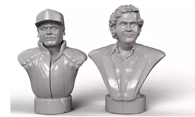 Pablo Escobar El Chapo 3D printable bust pack 3D Model Collection