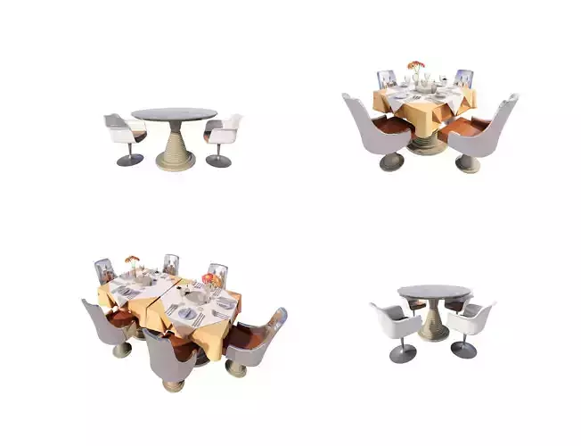 Aesthetic Fine Dining Restaurant dining tables