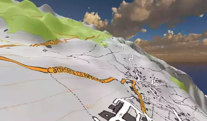 El Hierro Canary Island topo map 3D print  and  3D model