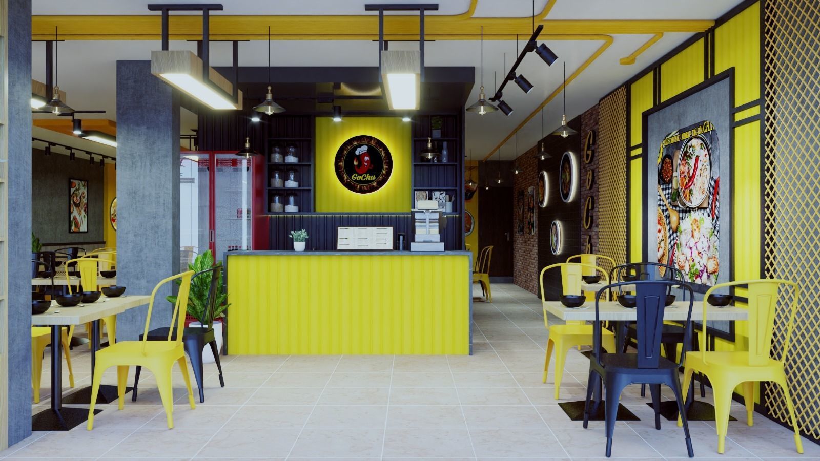 KOREAN NOODLES RESTAURANT 3D model_4