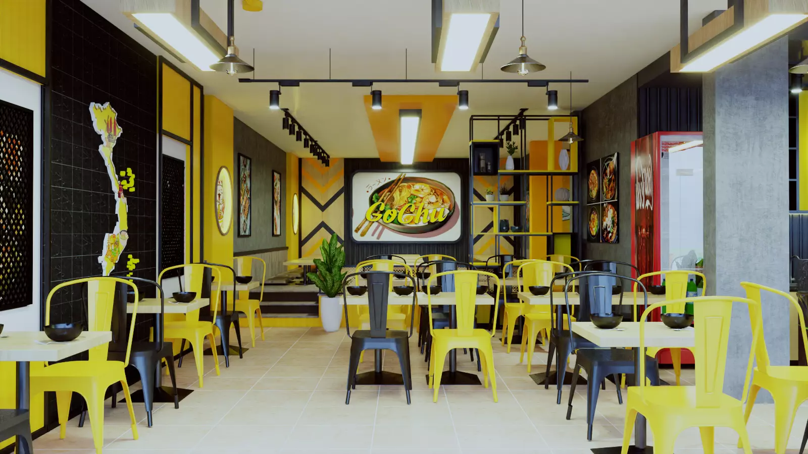 KOREAN NOODLES RESTAURANT 3D model_0