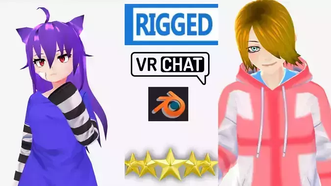 2 Cute Anime girls characters collection g12