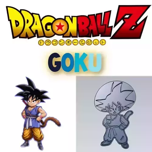 Amazing Dragon Ball Character Kid Goku Cookie Cutter Decoration 3D model