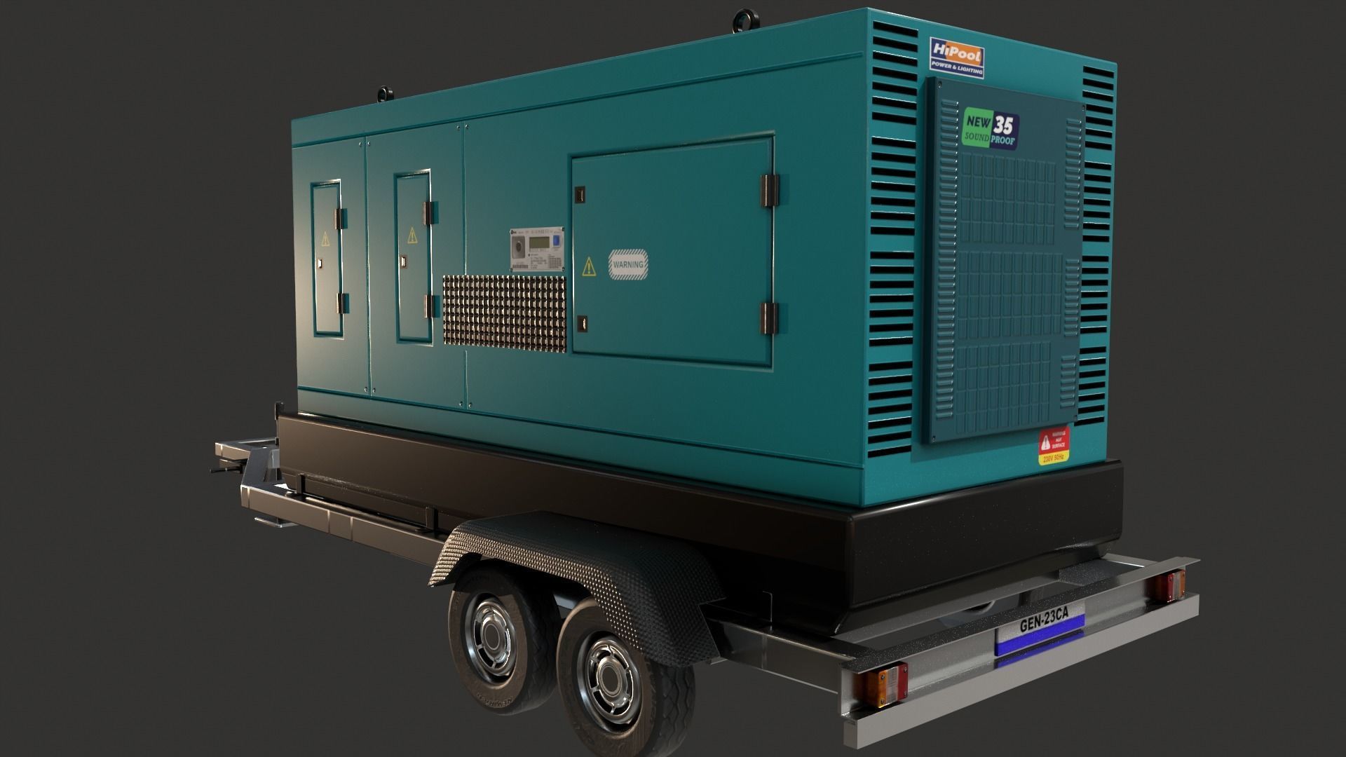 Generator Trailer Mounted 1A 3D model_7