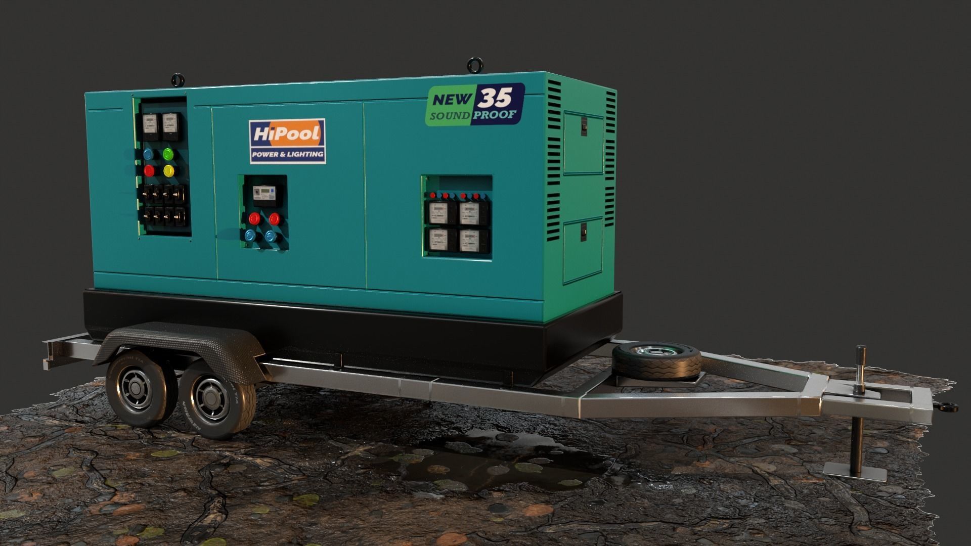 Generator Trailer Mounted 1A 3D model_25