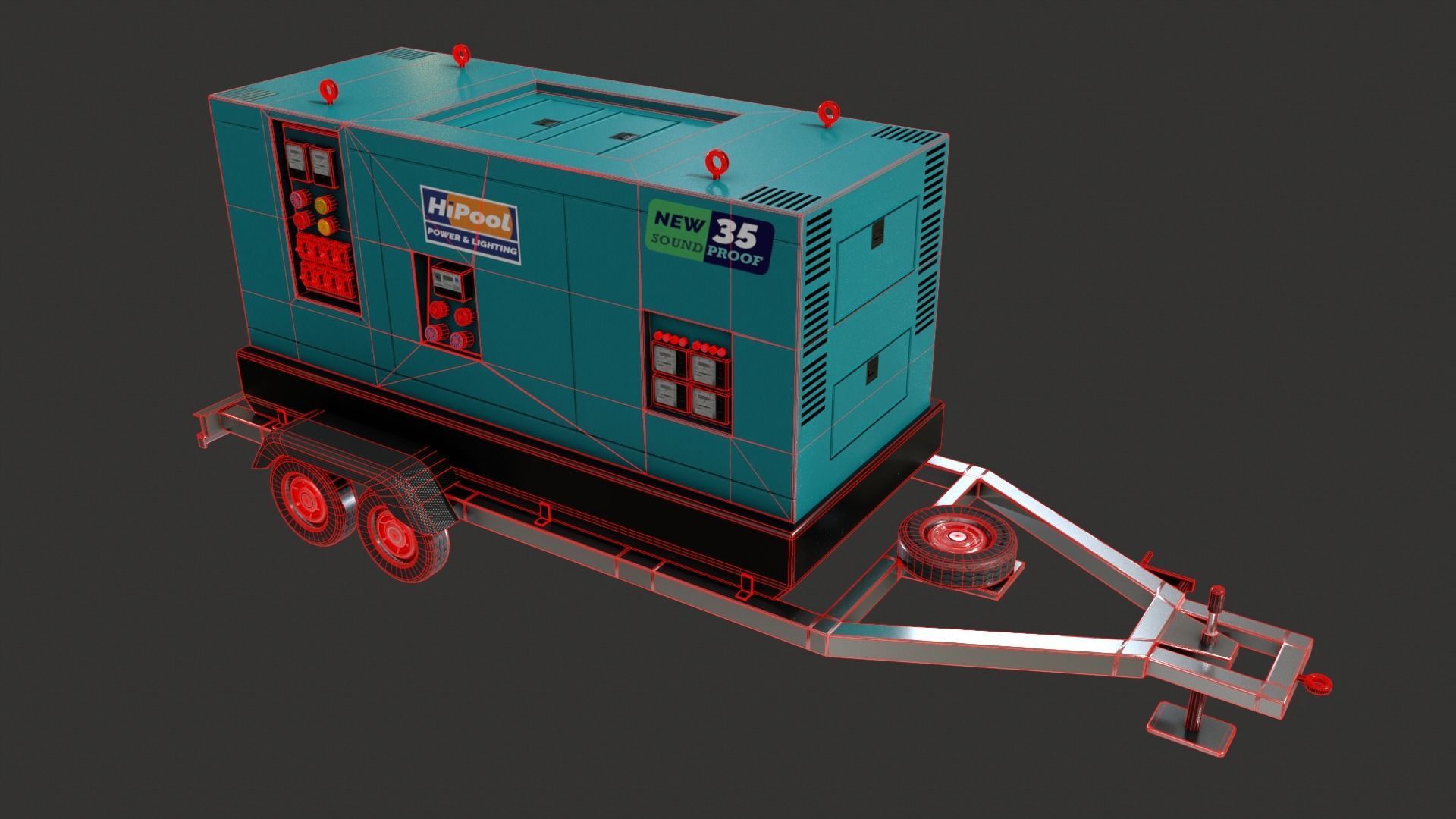 Generator Trailer Mounted 1A 3D model_10