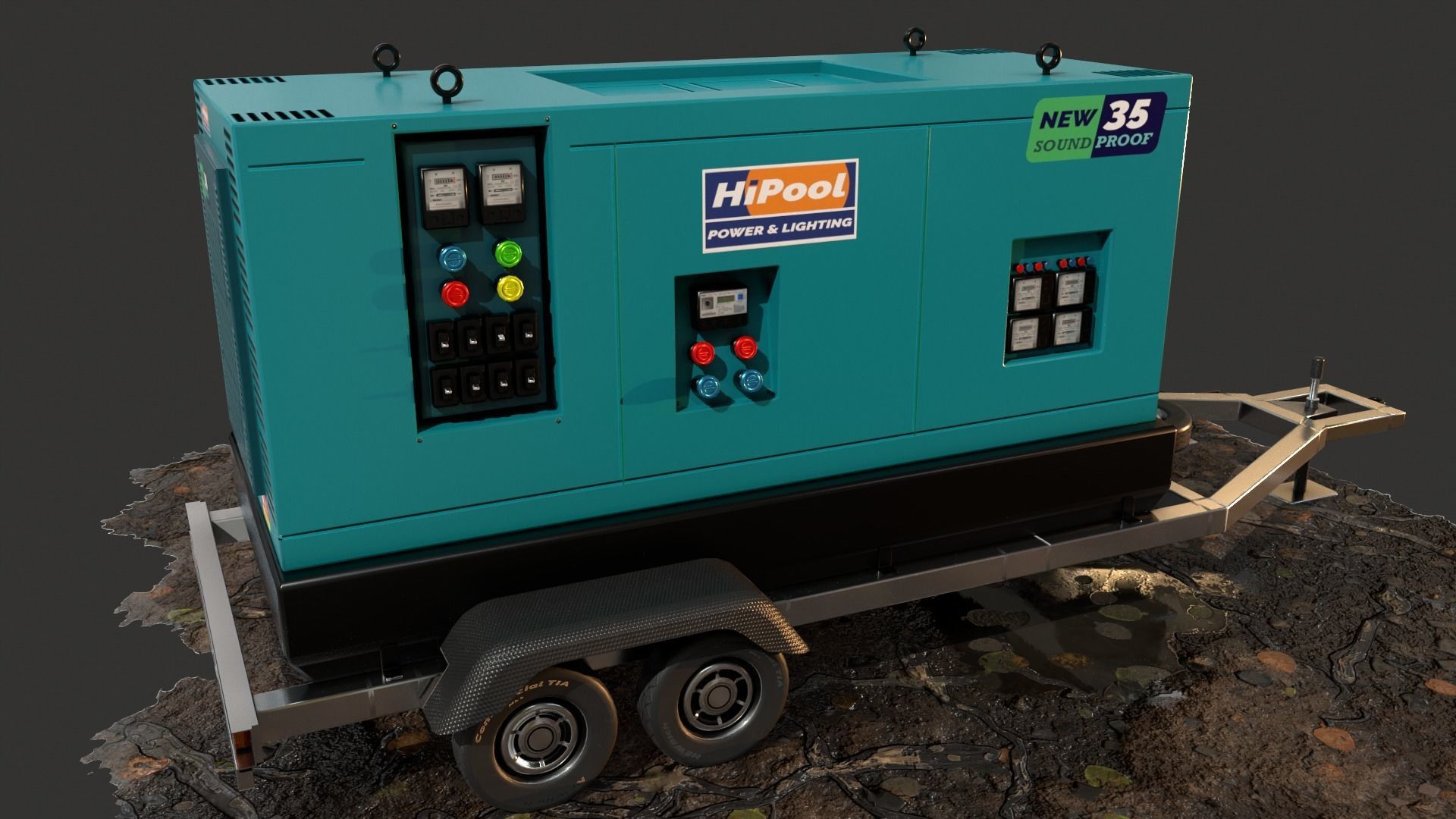 Generator Trailer Mounted 1A 3D model_24