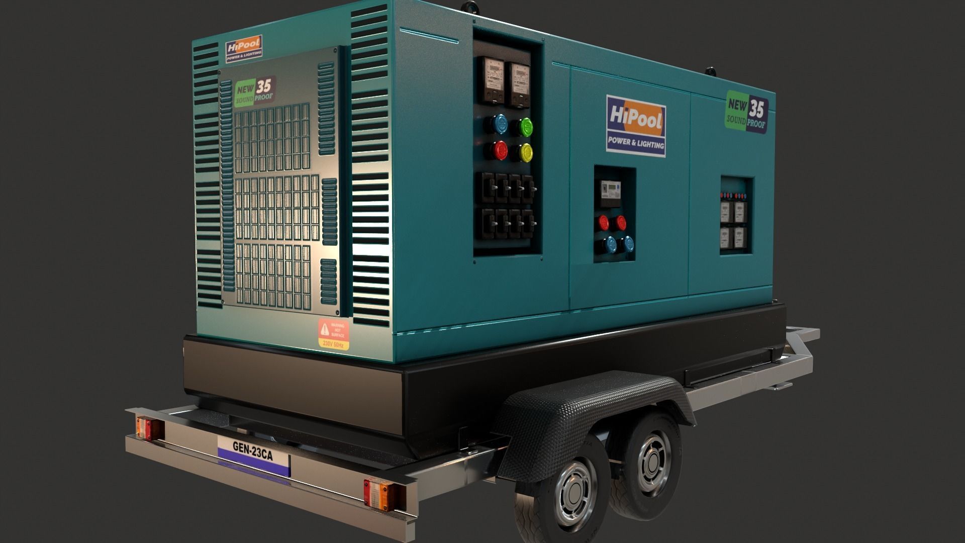 Generator Trailer Mounted 1A 3D model_16