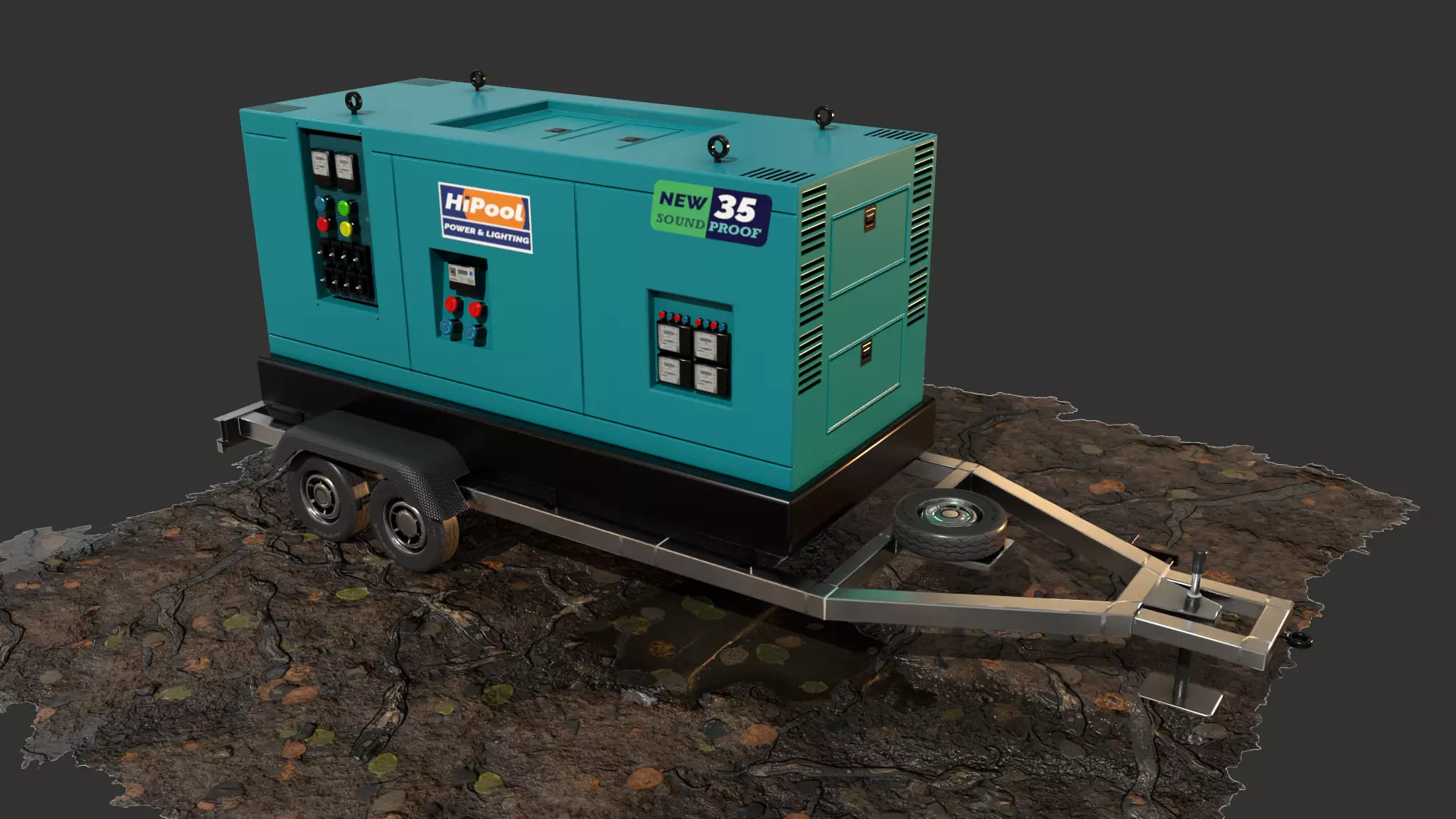 Generator Trailer Mounted 1A 3D model_0
