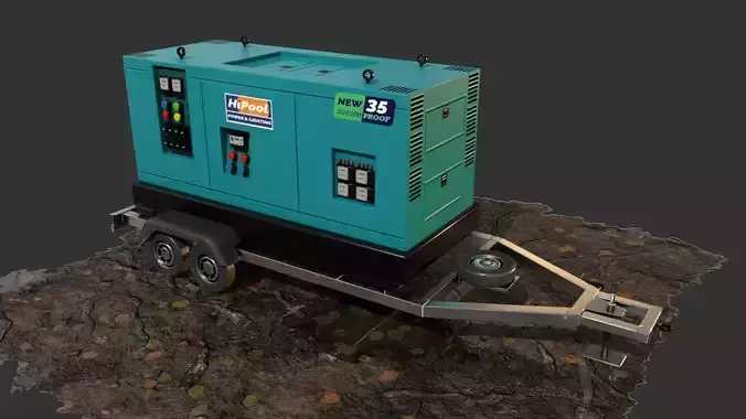 Generator Trailer Mounted 1A 3D model