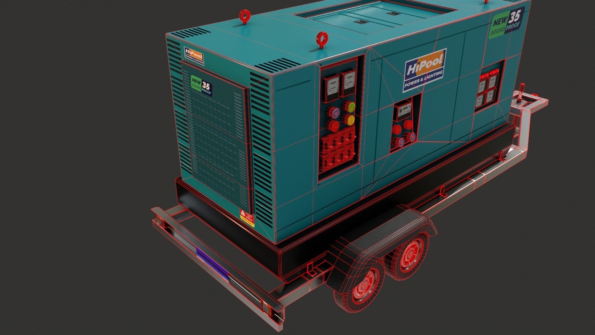 Generator Trailer Mounted 1A 3D model_11