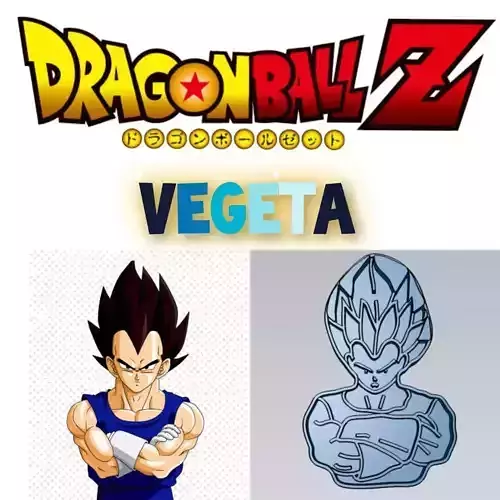 Amazing Dragon Ball Character Vegeta Cookie Cutter Decoration 3D model