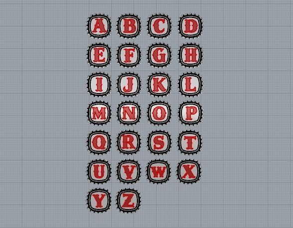 English alphabet 856 3D print model_11