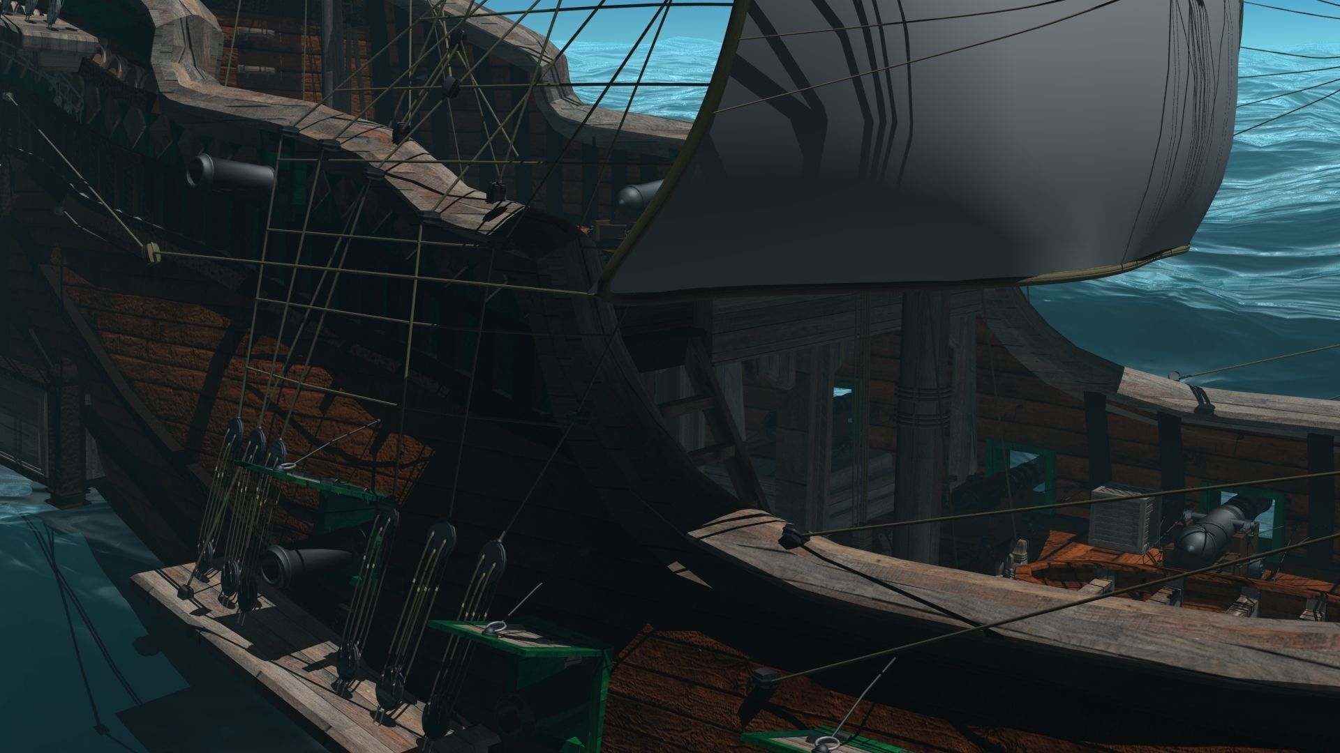 Detailed Ship Free 3D model_6