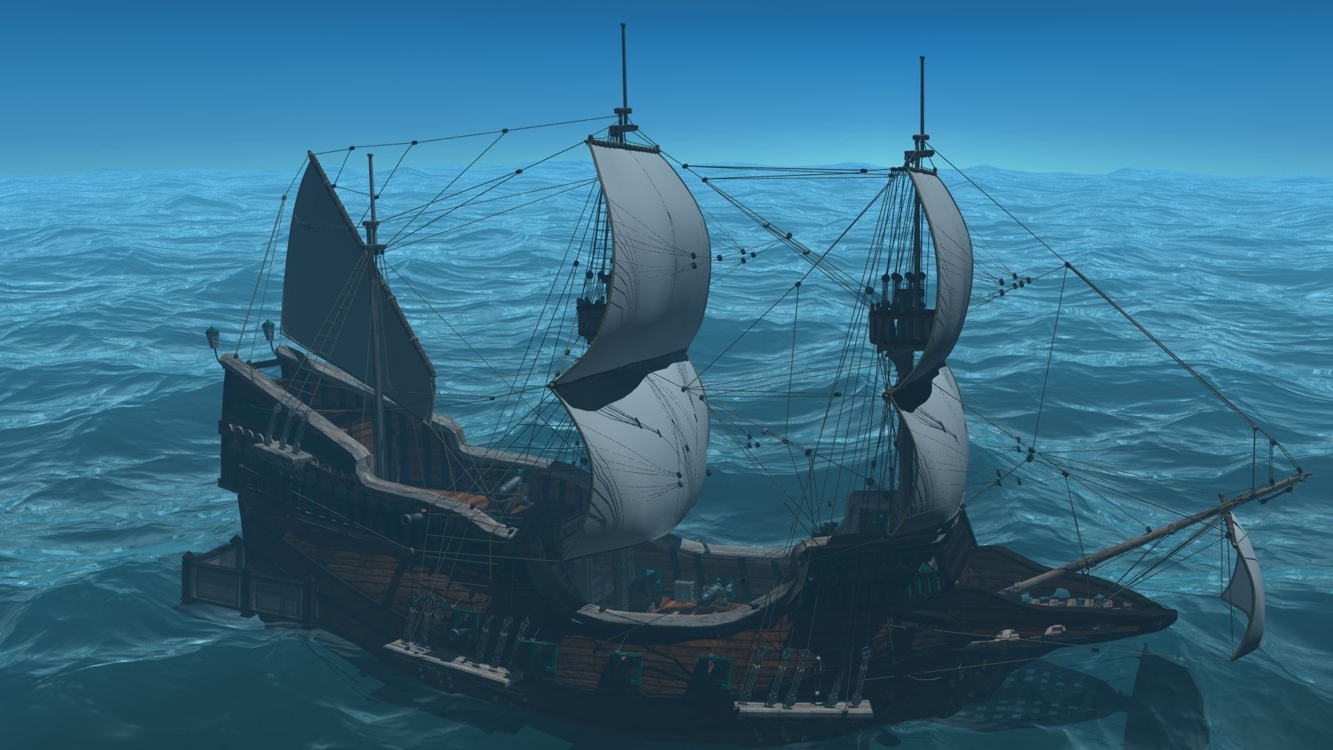 Detailed Ship Free 3D model_4