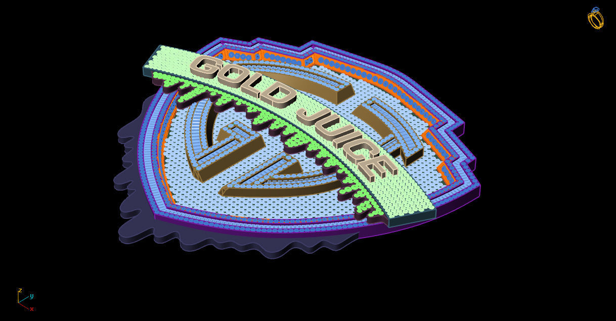 GOLD JUICE Custom Pendant  3D print model_2