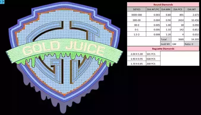 GOLD JUICE Custom Pendant 