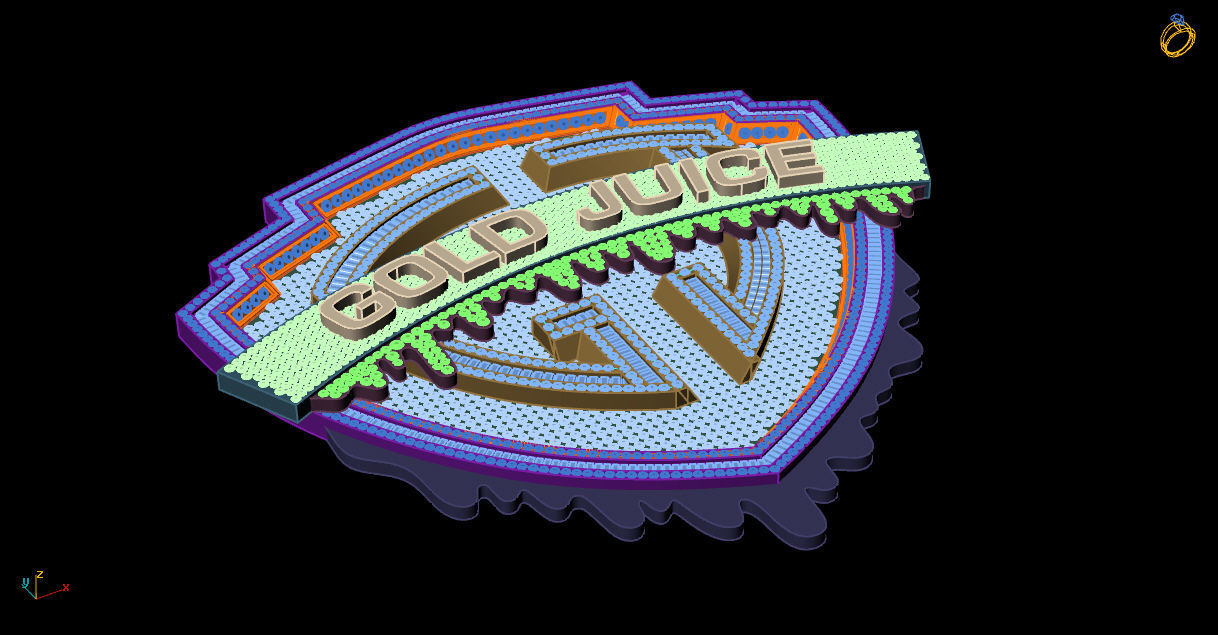 GOLD JUICE Custom Pendant  3D print model_1