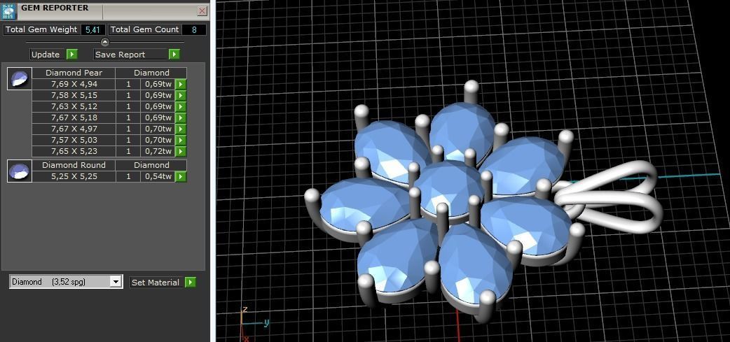 Pendant 889 3D print model_3