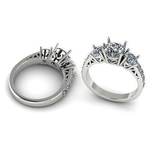 Ring with heart 896 3D print model