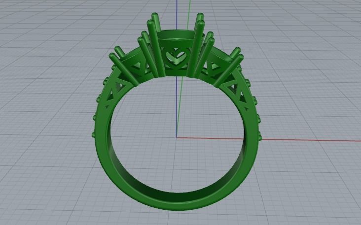 Ring with heart 896 3D print model_6