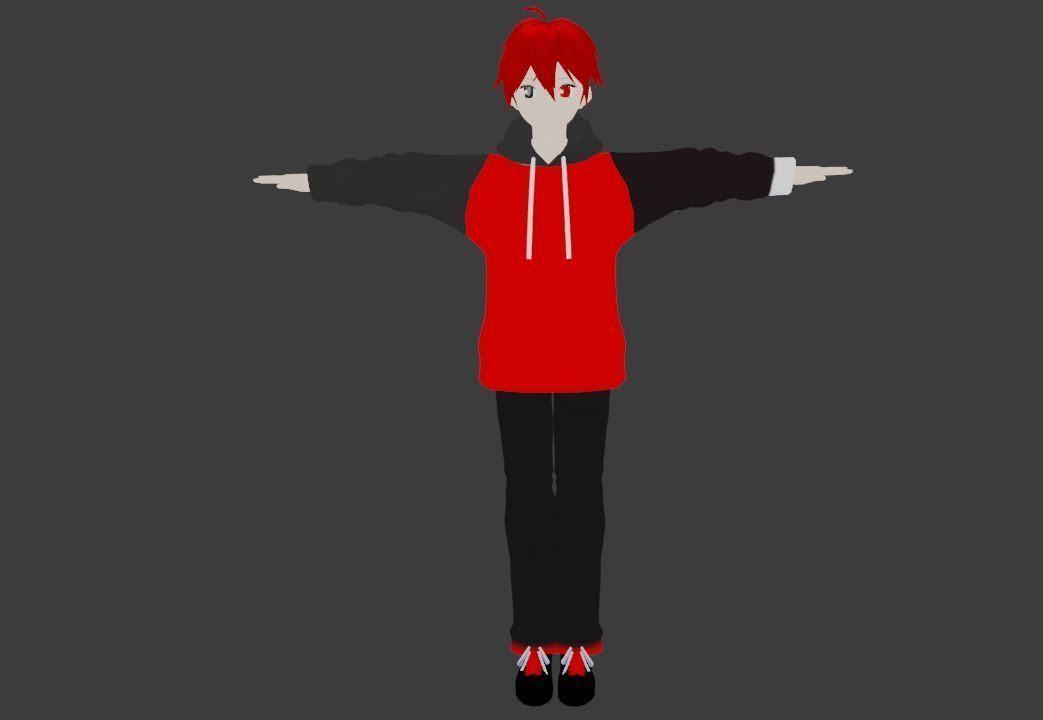 2 Cute Anime characters collection g14 Low-poly 3D model_4