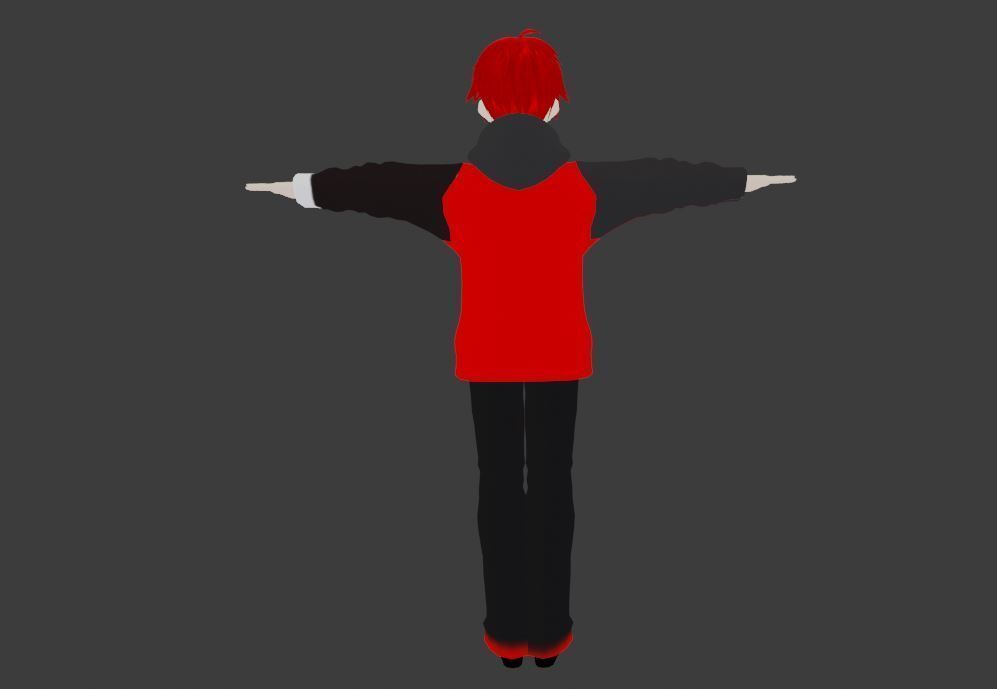 2 Cute Anime characters collection g14 Low-poly 3D model_11