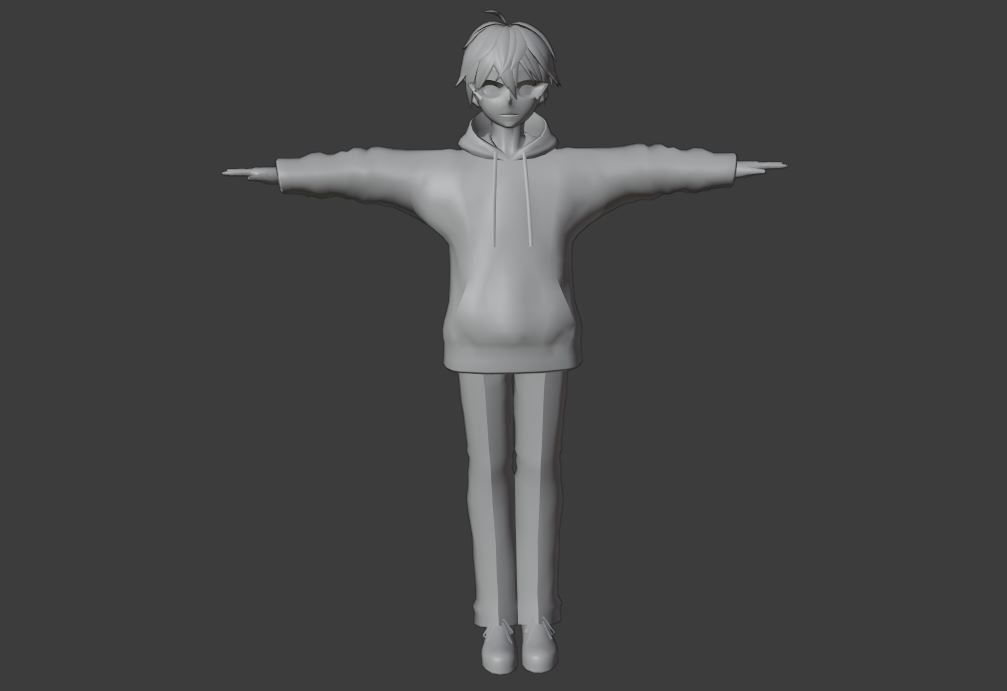 2 Cute Anime characters collection g14 Low-poly 3D model_21