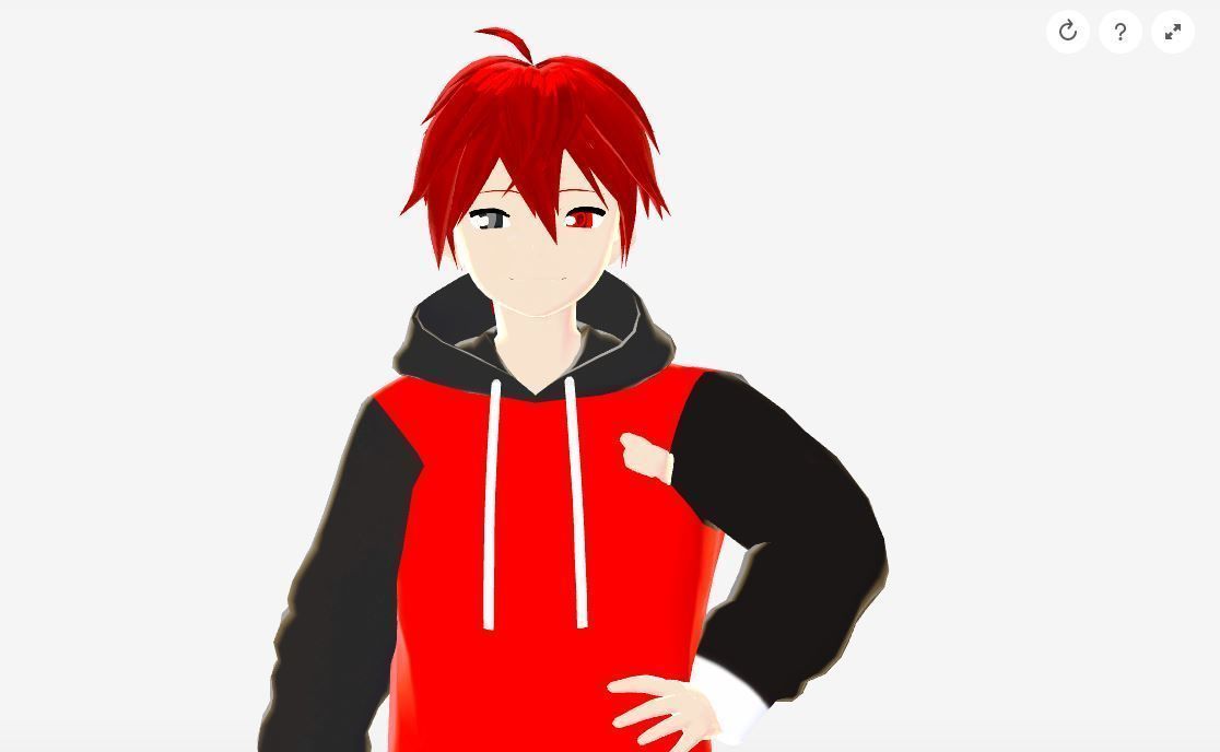 2 Cute Anime characters collection g14 Low-poly 3D model_2