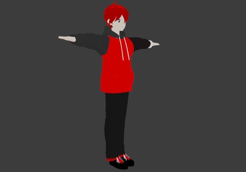 2 Cute Anime characters collection g14 Low-poly 3D model_9