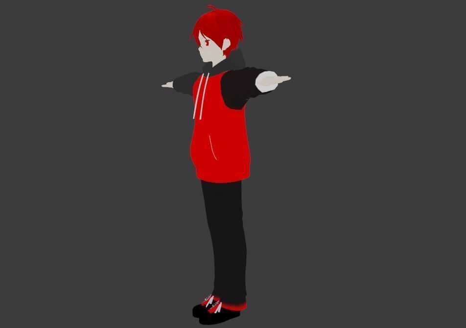 2 Cute Anime characters collection g14 Low-poly 3D model_10