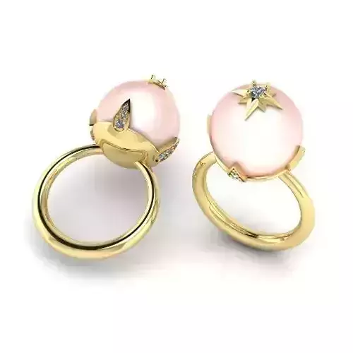 Ring with pearl stone 893