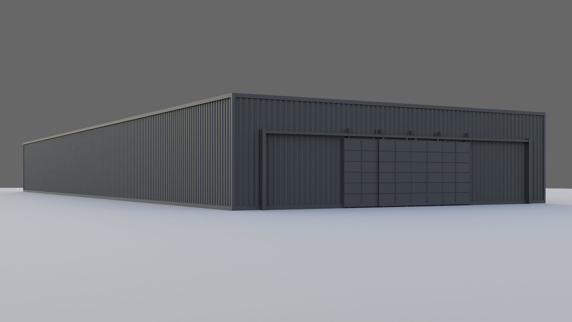 Hangar Interior Low-poly 3D model_7