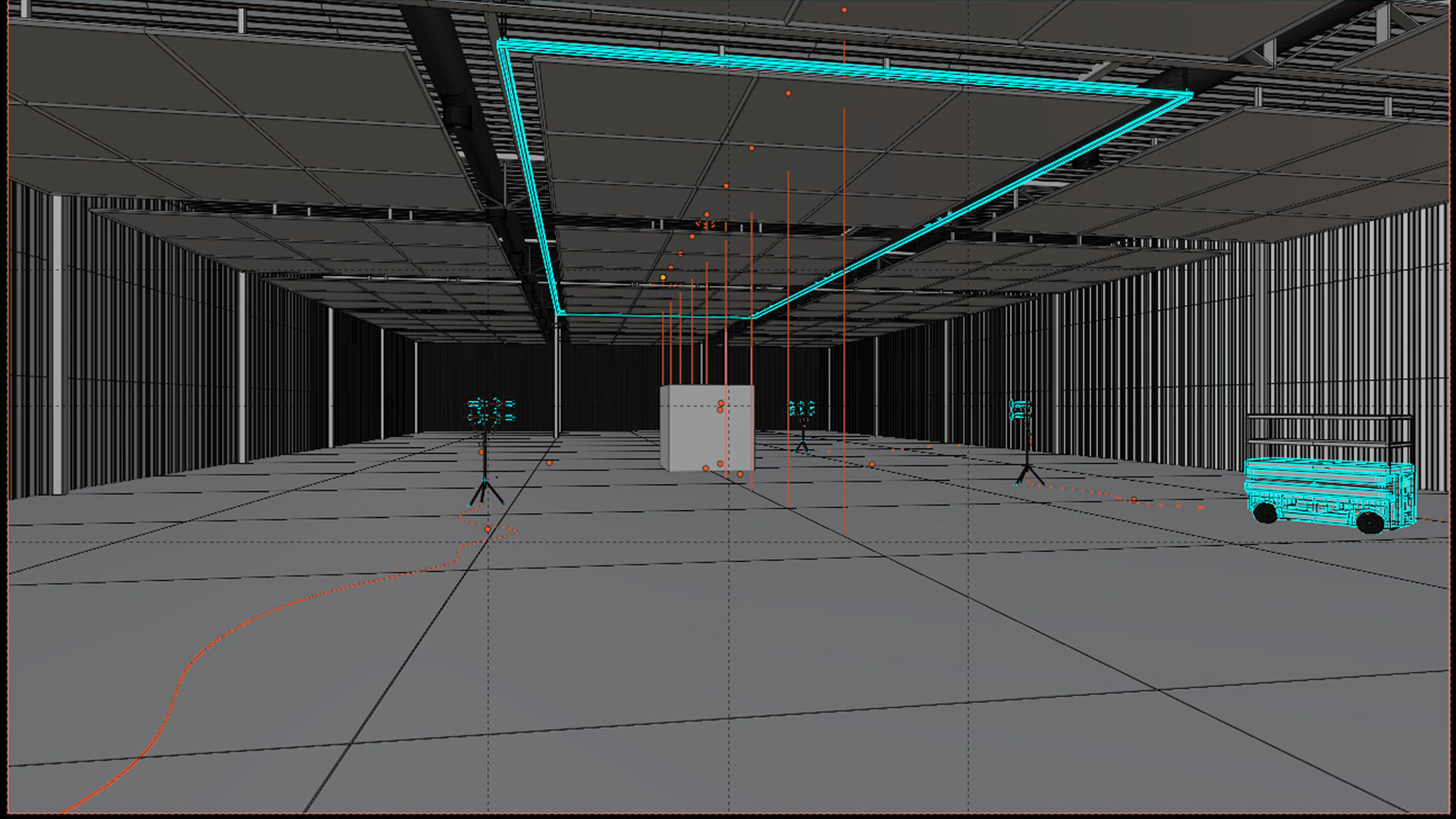 Hangar Interior Low-poly 3D model_4