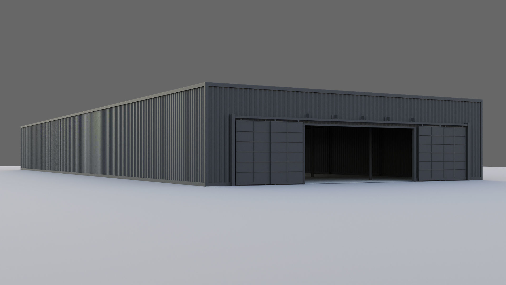 Hangar Interior Low-poly 3D model_8